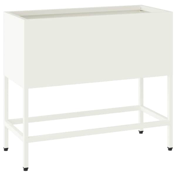 vidaXL T&otilde;stetud aiataimelava Valge 60 x 26 x 48 cm Teras