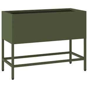 vidaXL T&otilde;stetud aiataimelava Oliiviroheline 60 x 26 x 45 cm Teras