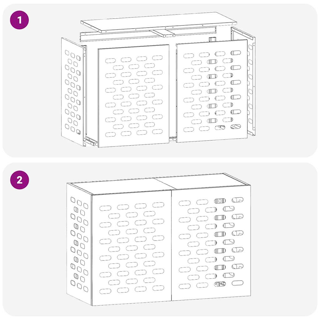 Airconditioner hoes Roestig 90 x 40 x 60 cm Cortenstaal image 13