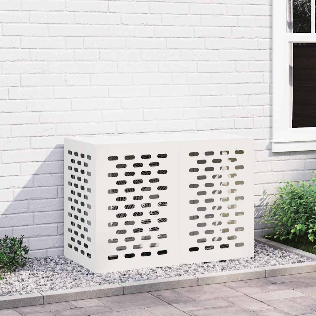 vidaXL Husă pentru aer condiționat Alb 100 x 50 x 70 cm Oțel