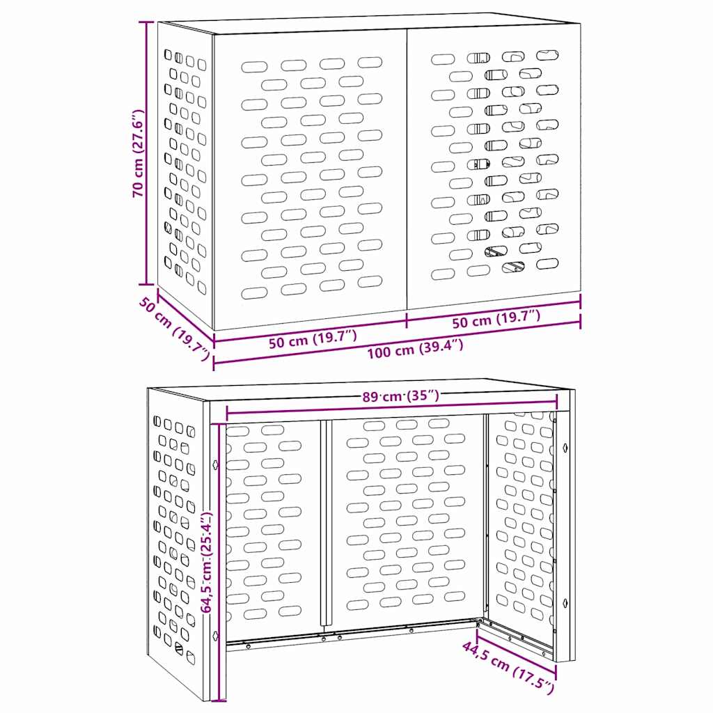 Airconditioner hoes Wit 100 x 50 x 70 cm Staal image 12