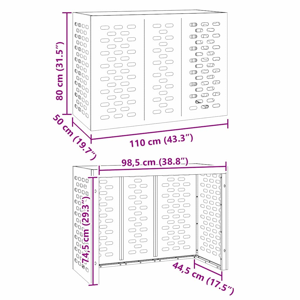 Airconditioner hoes Zilver 110 x 50 x 80 cm image 12