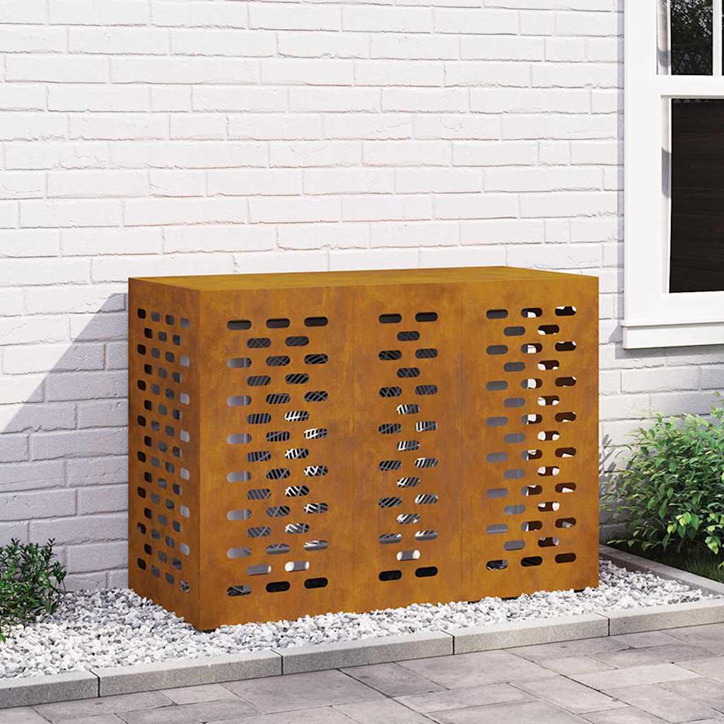 vidaXL Husă pentru aer condiționat Ruginit 110 x 50 x 80 cm