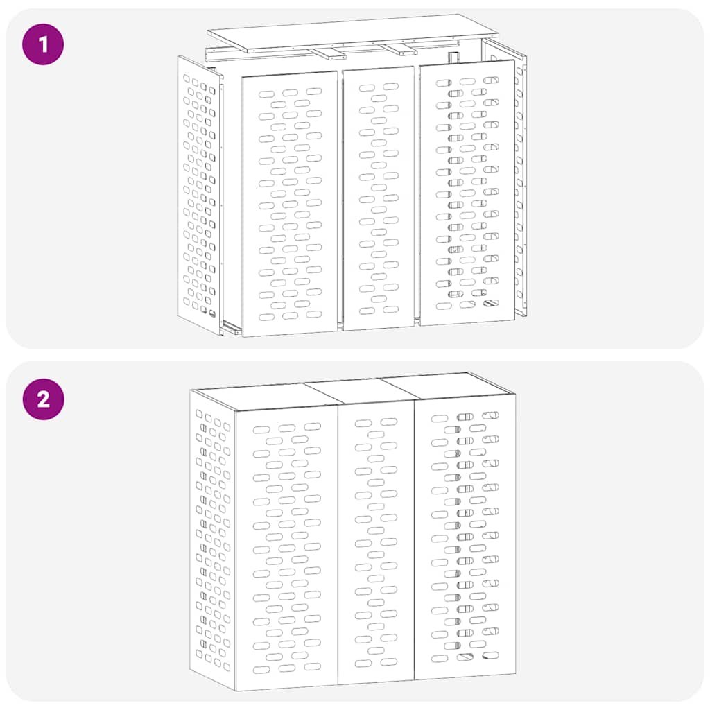 Airconditioner hoes Olijfgroen 110 x 50 x 105 cm Staal image 11