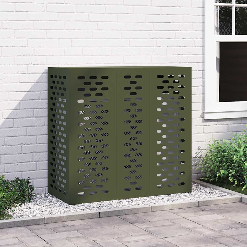 Airconditioner hoes Olijfgroen 110 x 50 x 105 cm Staal image 1