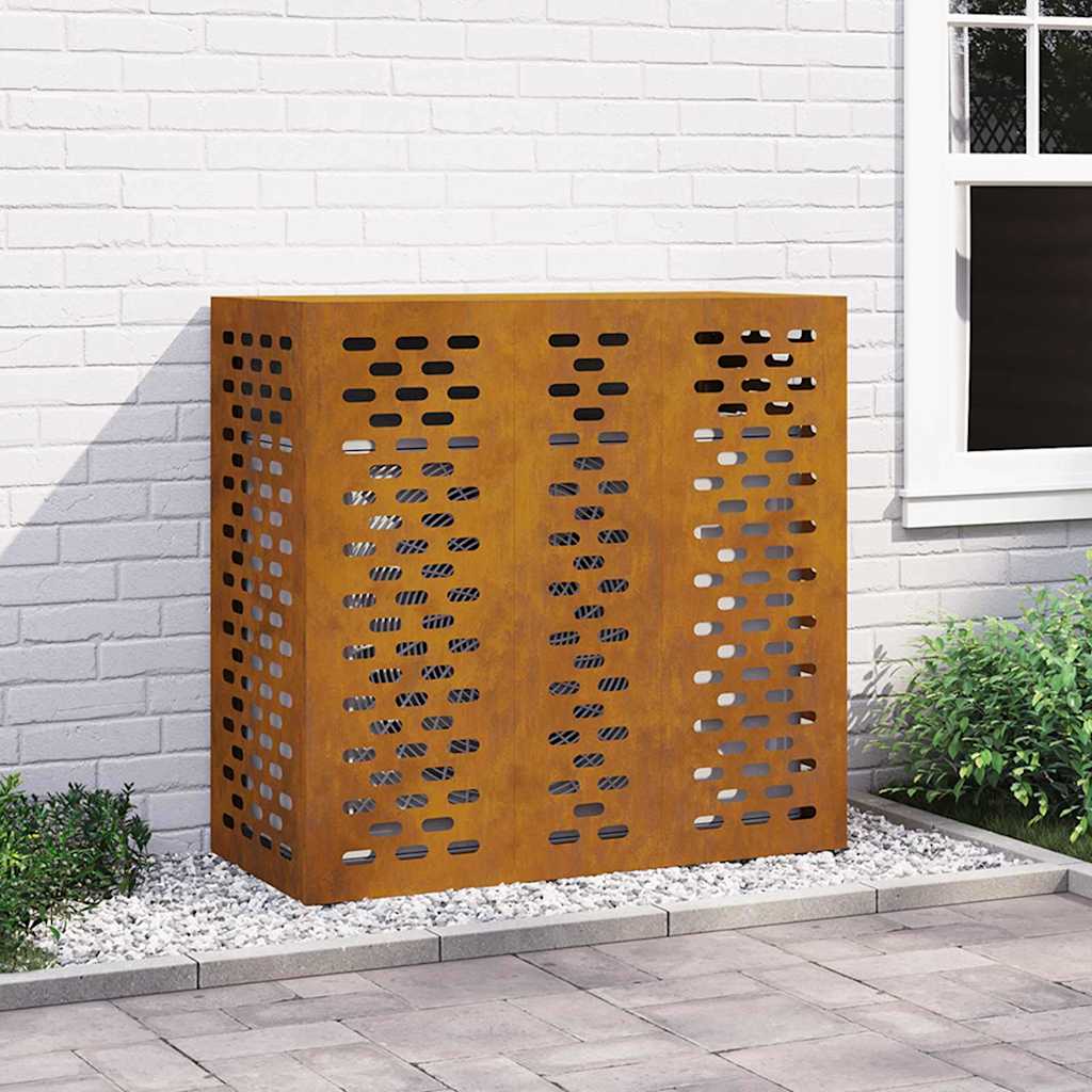vidaXL Husă pentru aer condiționat Ruginit 110 x 50 x 105 cm