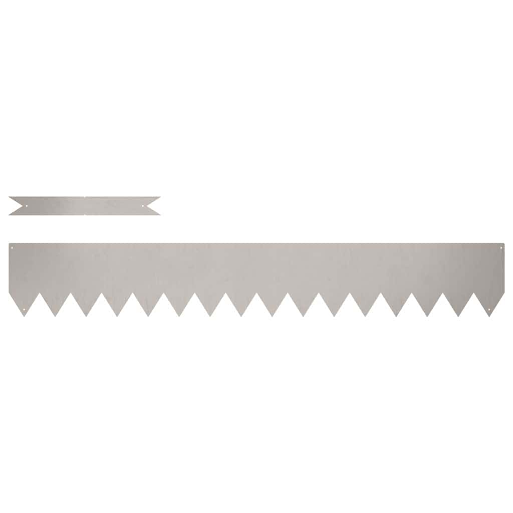 vidaXL Gazonranden 50 pcs Bruin 100 x 0.5 x 15 cm Cortenstaal
