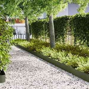 Robovi trave 10 pcs Oljčno zelena 100 x 0,05 x 20 cm Medenina