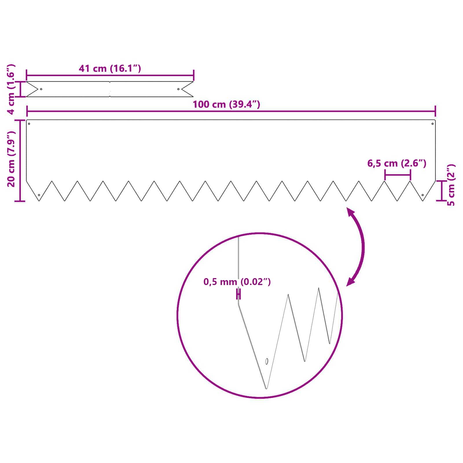 Murupiire 30 pcs Hõbedane 100 x 0.05 x 20 cm Roostevaba teras 7 Kõik vajalik sinu aeda ja koju! Murupiire 30 pcs Hõbedane 100 x 0.05 x 20 cm Roostevaba teras - Image 7