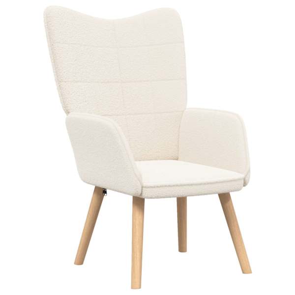 vidaXL Tugitool cream 62 x 67 x 95,5 cm Sherpa Kangas