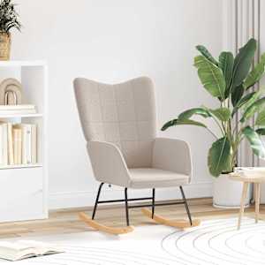 Zibajoči stol Svetlo siva Sherpa tkanina