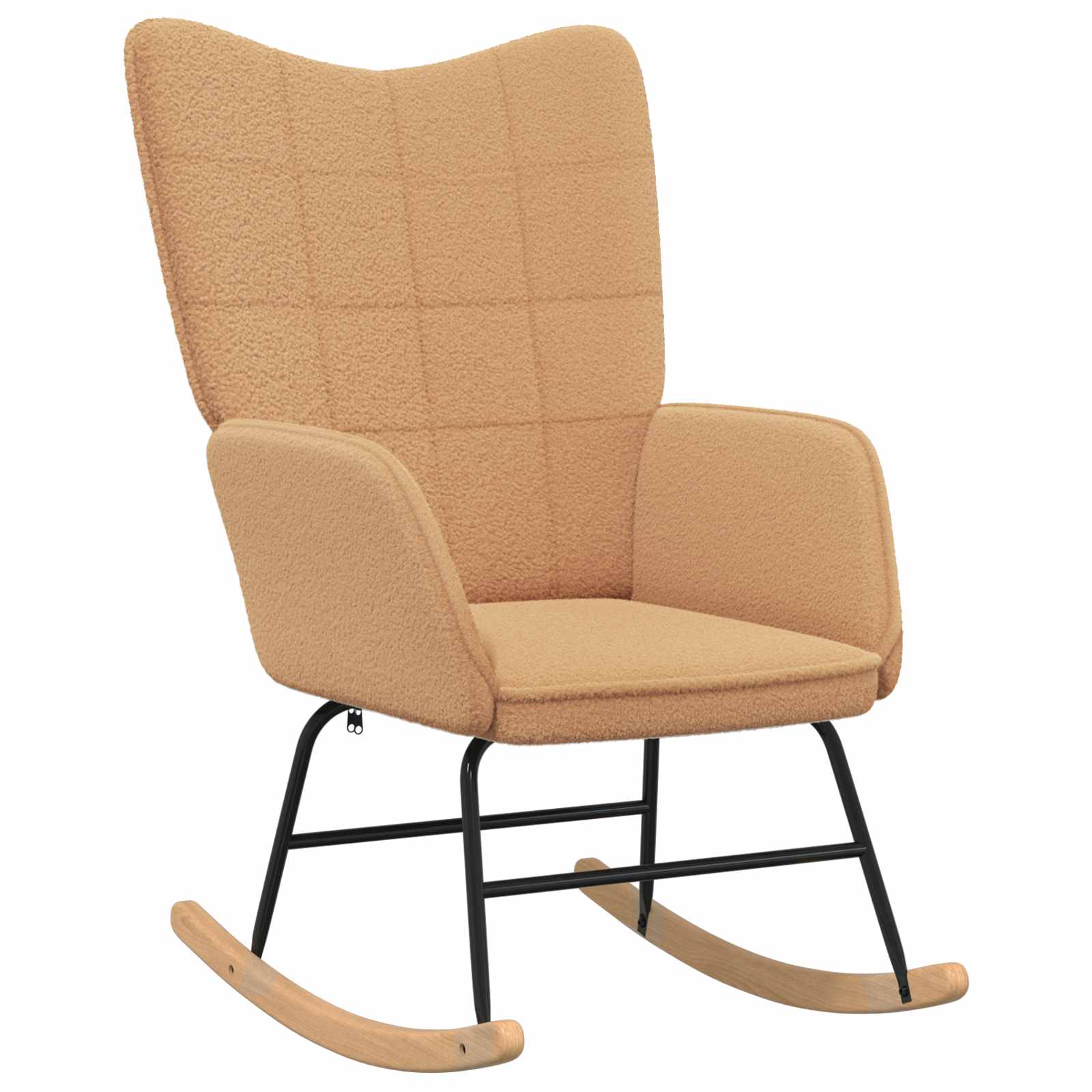 Thumbnail - vidaXL Schaukelstuhl Beige Sherpa-Stoff