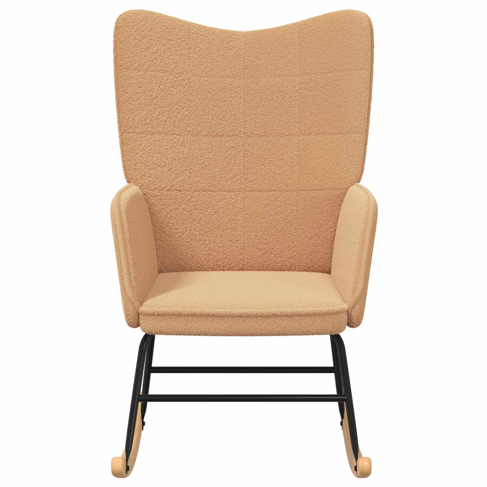 Thumbnail - vidaXL Schaukelstuhl Beige Sherpa-Stoff