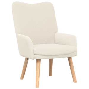vidaXL Tugitool cream 63 x 67 x 94 cm Lamba Kangas ja Puit