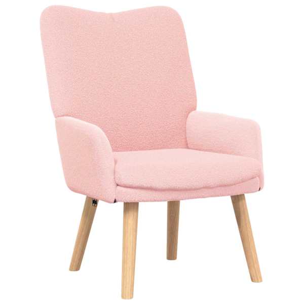 vidaXL Tugitool Roosa 63 x 67 x 94 cm Lamba Kangas ja Puit