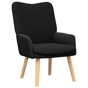 vidaXL Tugitool Must 63 x 67 x 94 cm Lamba Kangas ja Puit