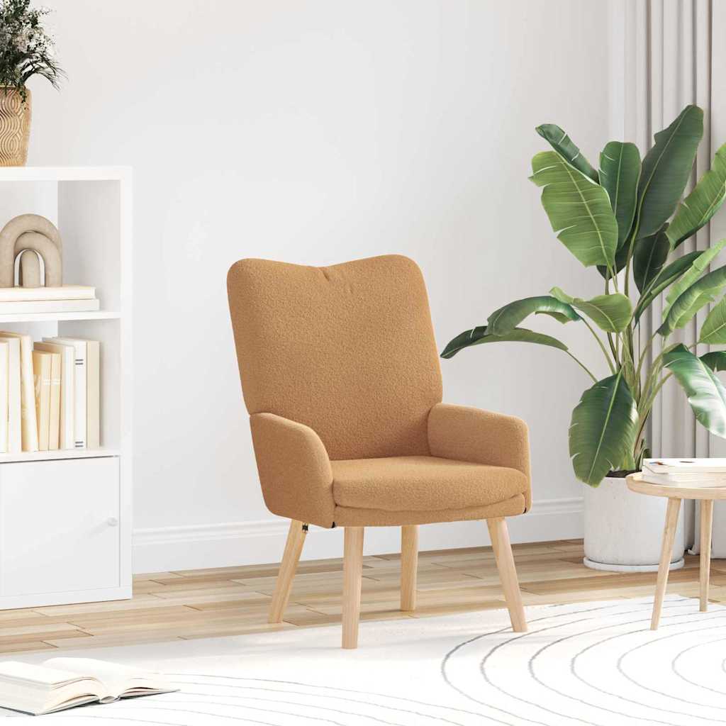 Relaxsessel Beige Wollähnlicher Stoff