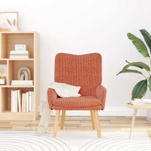 křeslo Červená oranžová 63 x 67 x 94 cm textil - obrázek 3