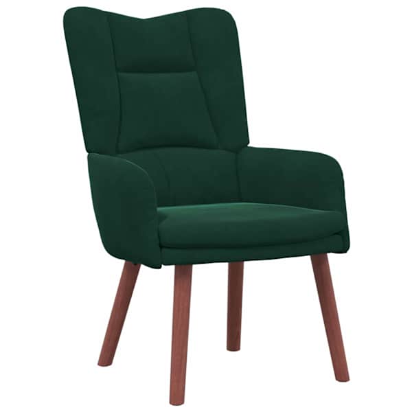 vidaXL Tugitool Tume rohelise 63 x 67 x 94 cm Samet