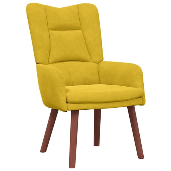 vidaXL Tugitool Kollane 63 x 67 x 94 cm Samet