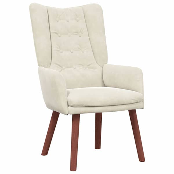 vidaXL Tugitool cream 63 x 67 x 94 cm Samet