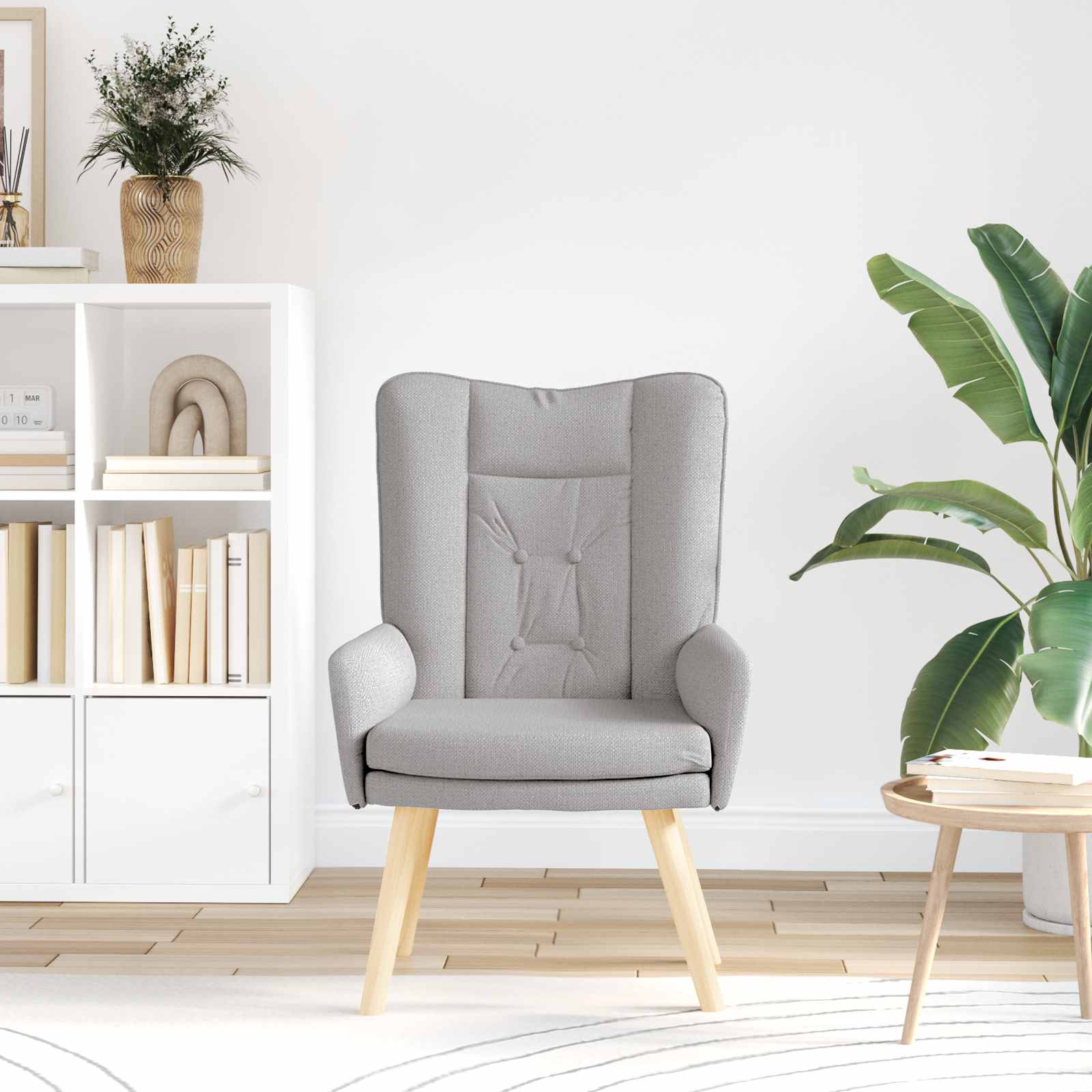 Χαλαρωτική Πολυθρόνα Σκούρο γκρι 63 x 67 x 94 εκ. ύφασμα - Image 3