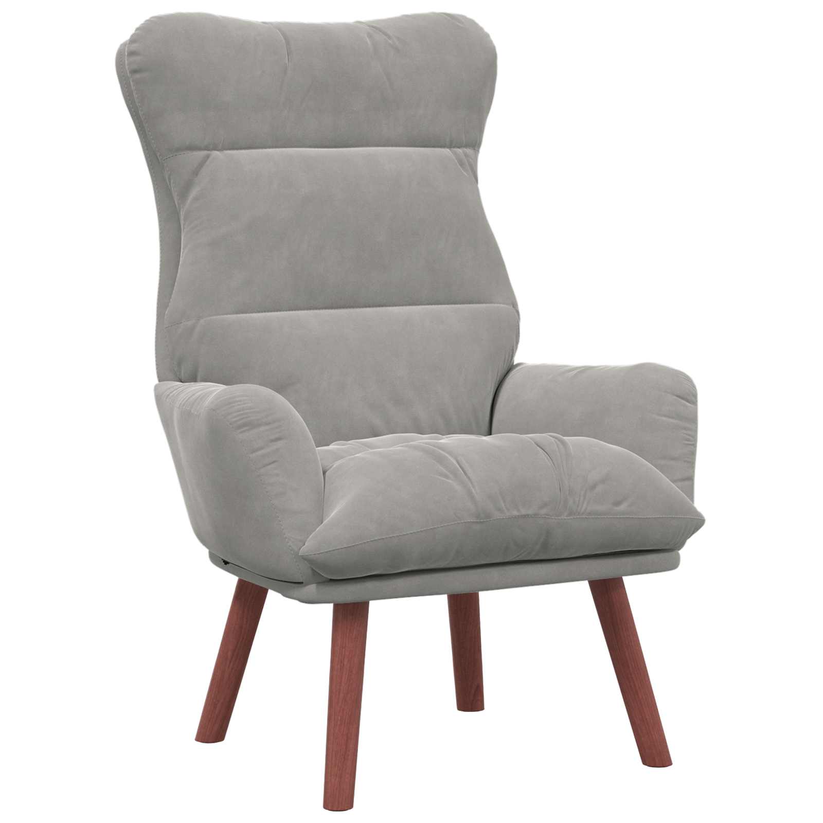 Rentoutumistuoli Vaaleanharmaa 69 x 74 x 93 cm Sametti