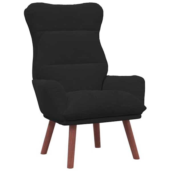 vidaXL Tugitool Must 69 x 74 x 93 cm Samet
