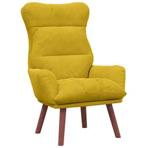 vidaXL Tugitool Kollane 69 x 74 x 93 cm Samet