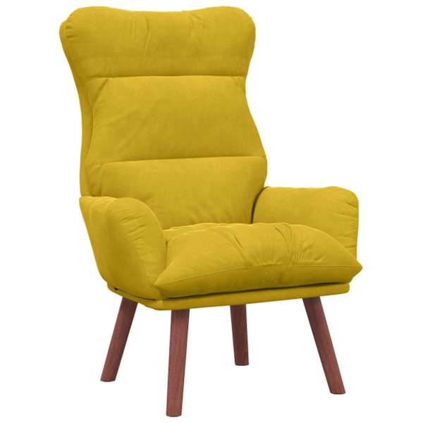 vidaXL Tugitool Kollane 69 x 74 x 93 cm Samet