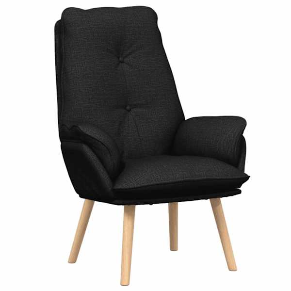 vidaXL Tugitool Must 69 x 74 x 93 cm Kangas ja vineer