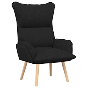 vidaXL Tugitool Must 69 x 74 x 93 cm Kangas ja vineer