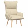 vidaXL Tugitool cream 69 x 74 x 93 cm Kangas ja vineer