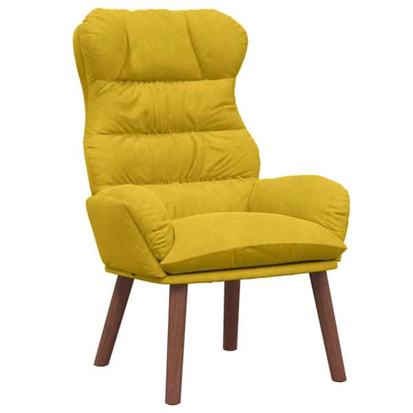 vidaXL Tugitool Kollane 69 x 74 x 93 cm Samet