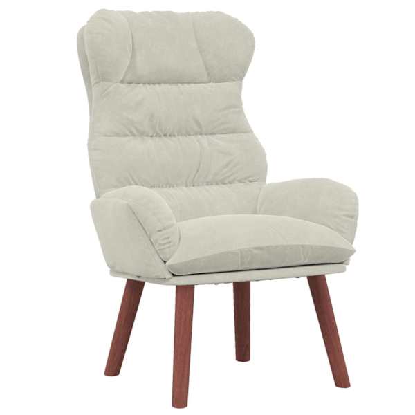 vidaXL Tugitool cream 69 x 74 x 93 cm Samet