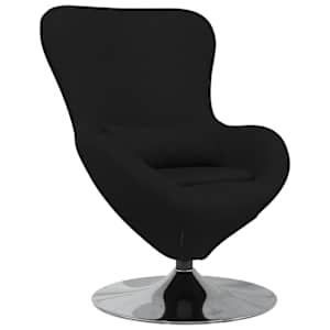 Vajíčkové křeslo Černá 63 x 73 x 90 cm textil - obrázek 2