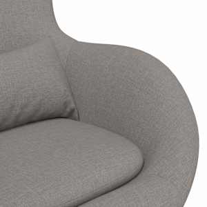Vajíčkové křeslo Taupe 63 x 73 x 90 cm textil - obrázek 7