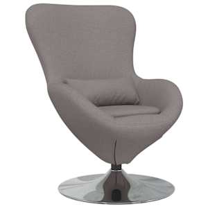 Vajíčkové křeslo Taupe 63 x 73 x 90 cm textil - obrázek 2