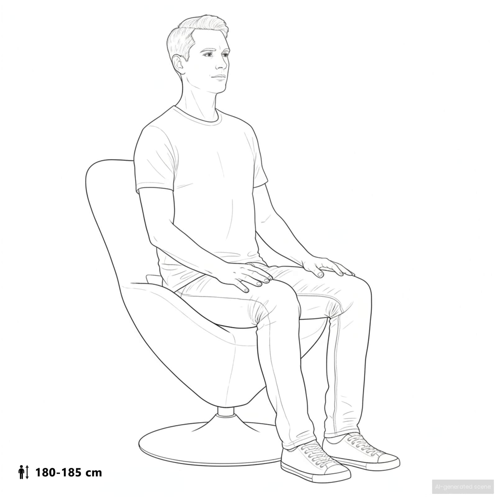 Jajčna stolica s podstavkom Temno siva Žamet - slika 11