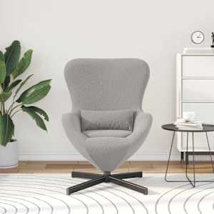 Jajčast stol Svetlo siva 63 x 73 x 90 cm blago