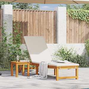 Ležalnik Rjava 202 x 53 x 89 cm Masiven les akacije