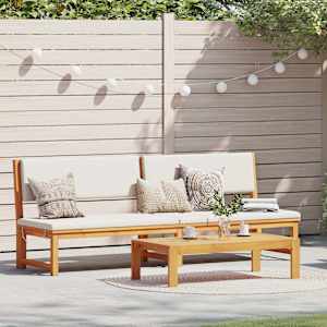 Ležalnik Olje naravno 200 x 57 x 75cm Trden akacijev les