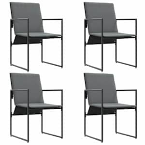 Židle s polštářem 4 pcs Černá a Antracit Textilen - obrázek 6