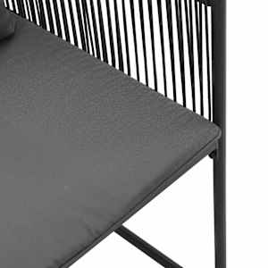 Židle s polštářem 4 pcs Černá a Antracit PE ratan - obrázek 10
