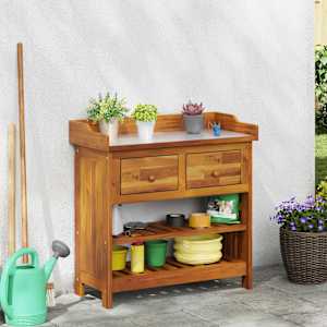 Vrtna omara Naravna 78 x 36,5 x 78cm Masiven les akacije