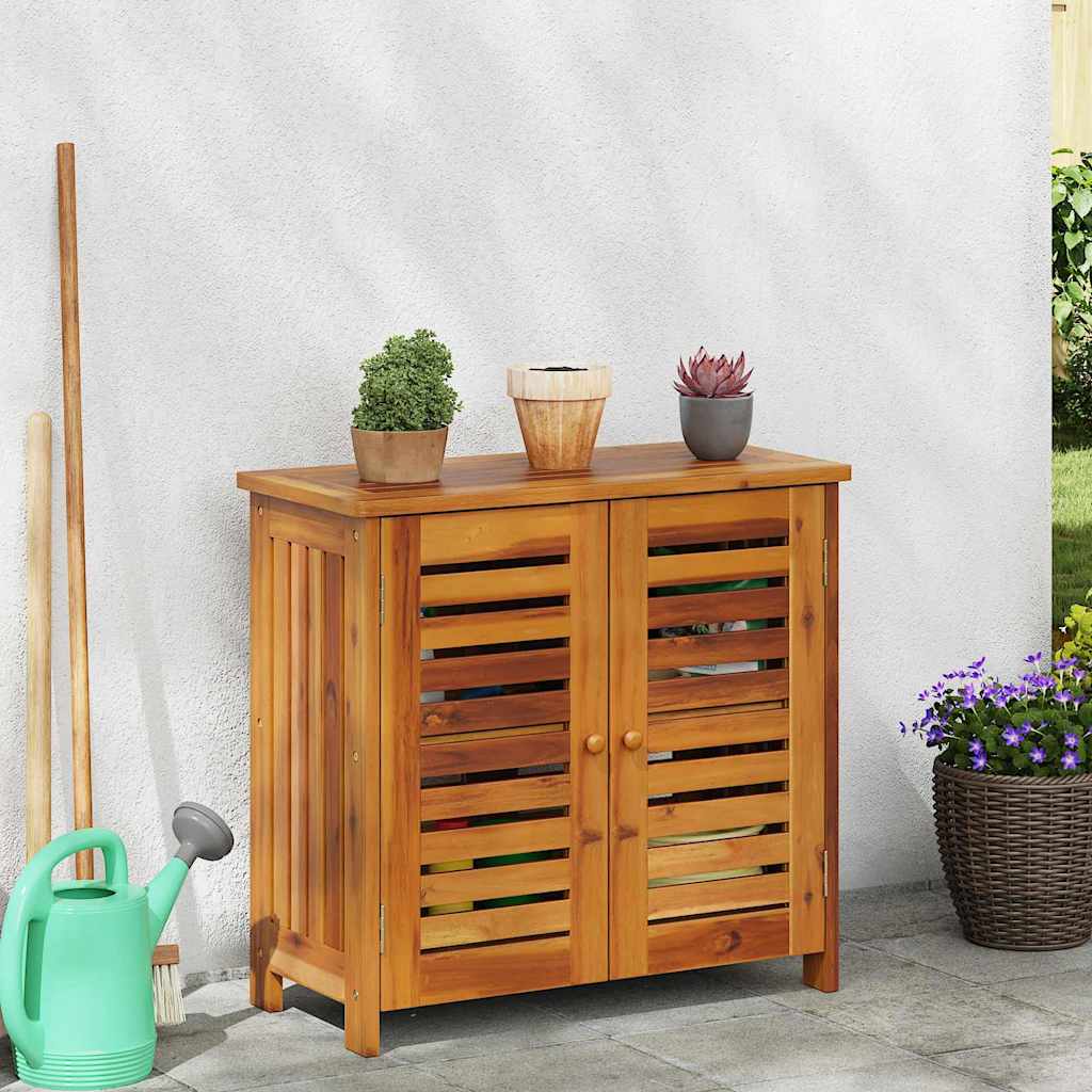 Garten-Schrank Braun 78 x 36.5 x 78cm Massivholz Akazie