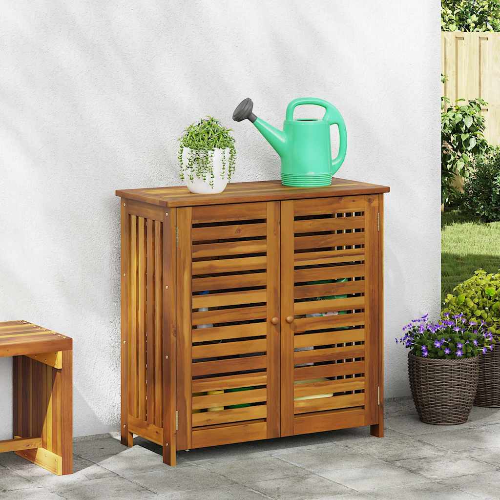 Garten-Schrank Braun 78 x 36.5 x 78cm Massivholz Akazie