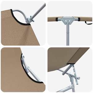 Slunečník 2 pcs Taupe 58 x 188 x 77cm Polyester - obrázek 8