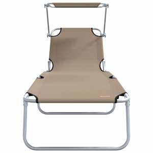 Slunečník 2 pcs Taupe 58 x 188 x 77cm Polyester - obrázek 5