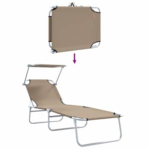 Slunečník 2 pcs Taupe 58 x 188 x 77cm Polyester - obrázek 11